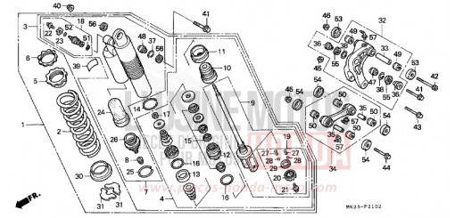 AMMORTIZZATORE POSTERIORE XR600RM di 1991